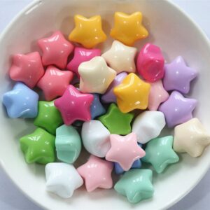 Soft Rubber Accessories Glossy Star Resin Charms