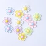 Jewelry accessories Transparent Flower Resin Charms