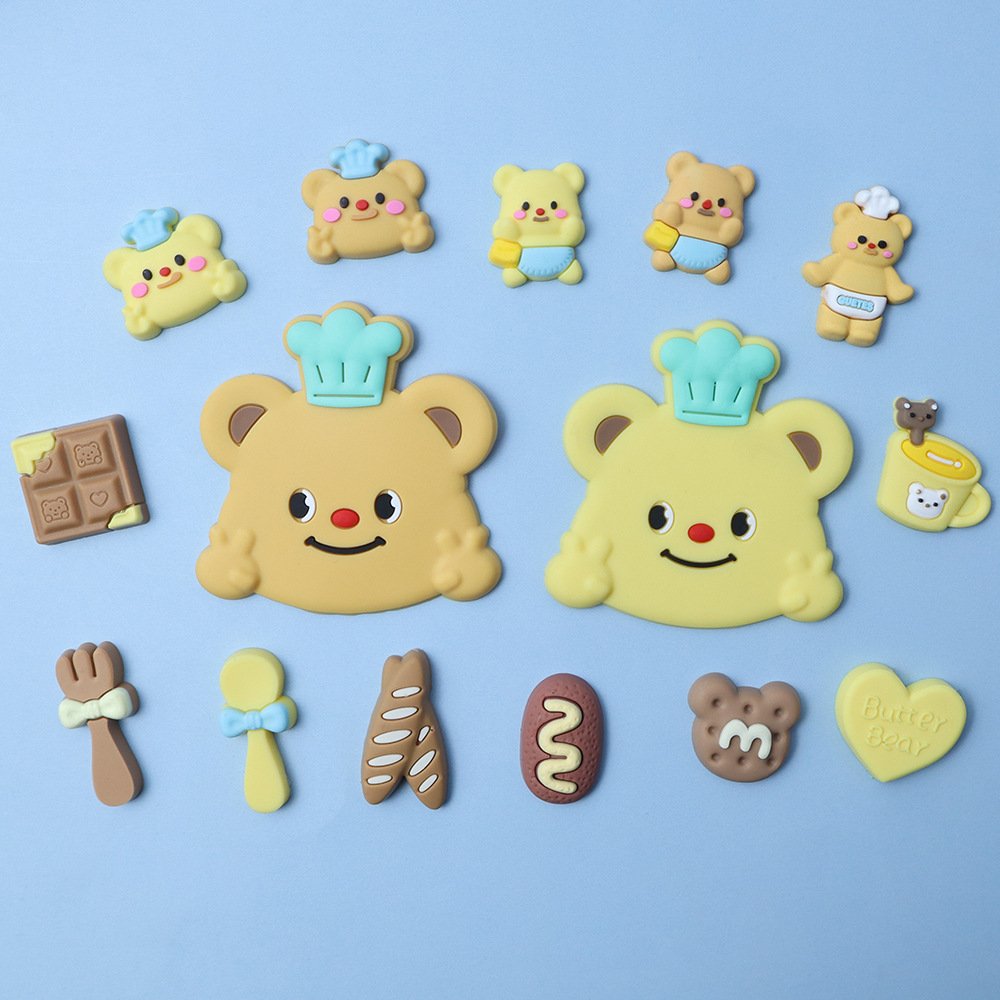 Soft Rubber Accessories Soft Rubber Butter Bear Patches