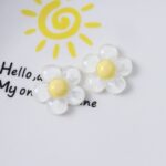 Jewelry accessories Transparent Flower Resin Charms