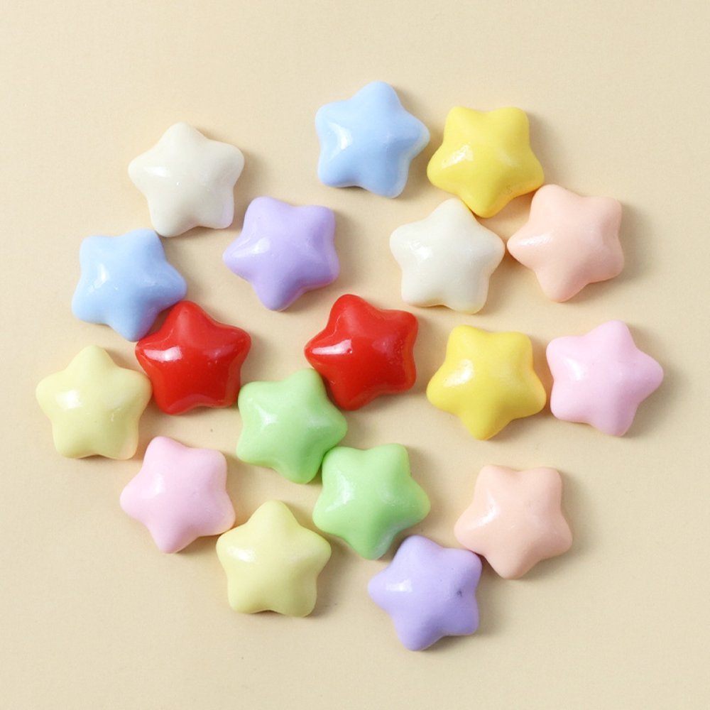 Soft Rubber Accessories Glossy Star Resin Charms