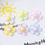Jewelry accessories Transparent Flower Resin Charms